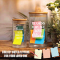 Personalized Love Notes Jar, DIY Couple Gift, Custom Glass Storage Jar, DIY for lover, partner, husband, boyfriend, girlfriend, family