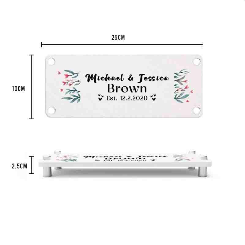 Personalized Quick Dry Diatomite Tray Organizer, Kitchen Bathroom Countertop Sink Caddy, Gift for New Couple, Newly Wed, Housewarming