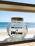 Personalized Memorial Glass Jar, Custom Memory Storage Jar