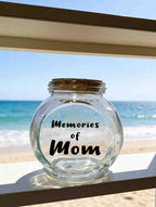 Personalized Memorial Glass Jar, Custom Memory Storage Jar