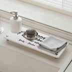 Personalized Quick Dry Diatomite Tray Organizer, Kitchen Countertop Sink Caddy, Gift for Grandma, Nana, Grammy, Grandpa or any title