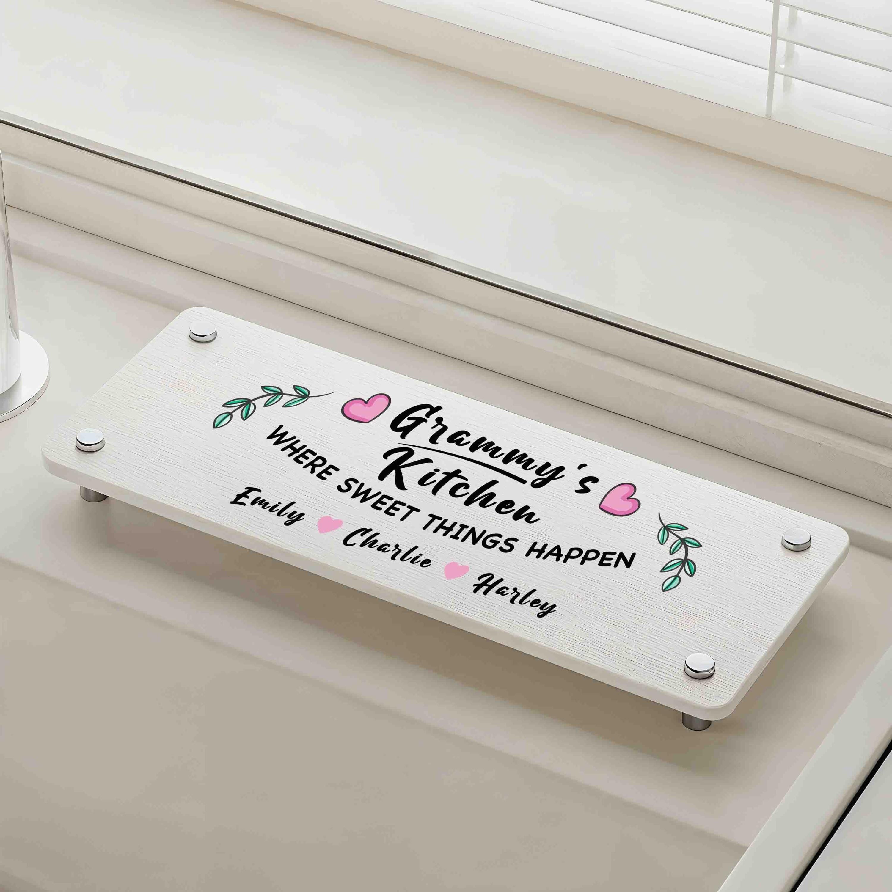 Personalized Quick Dry Diatomite Tray Organizer, Kitchen Countertop Sink Caddy, Gift for Grandma, Nana, Grammy, Grandpa or any title