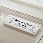 Personalized Quick Dry Diatomite Tray Organizer, Kitchen Bathroom Countertop Sink Caddy, Gift for New Couple, Newly Wed, Housewarming