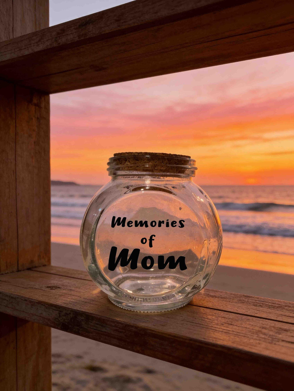 Personalized Memorial Glass Jar, Custom Memory Storage Jar
