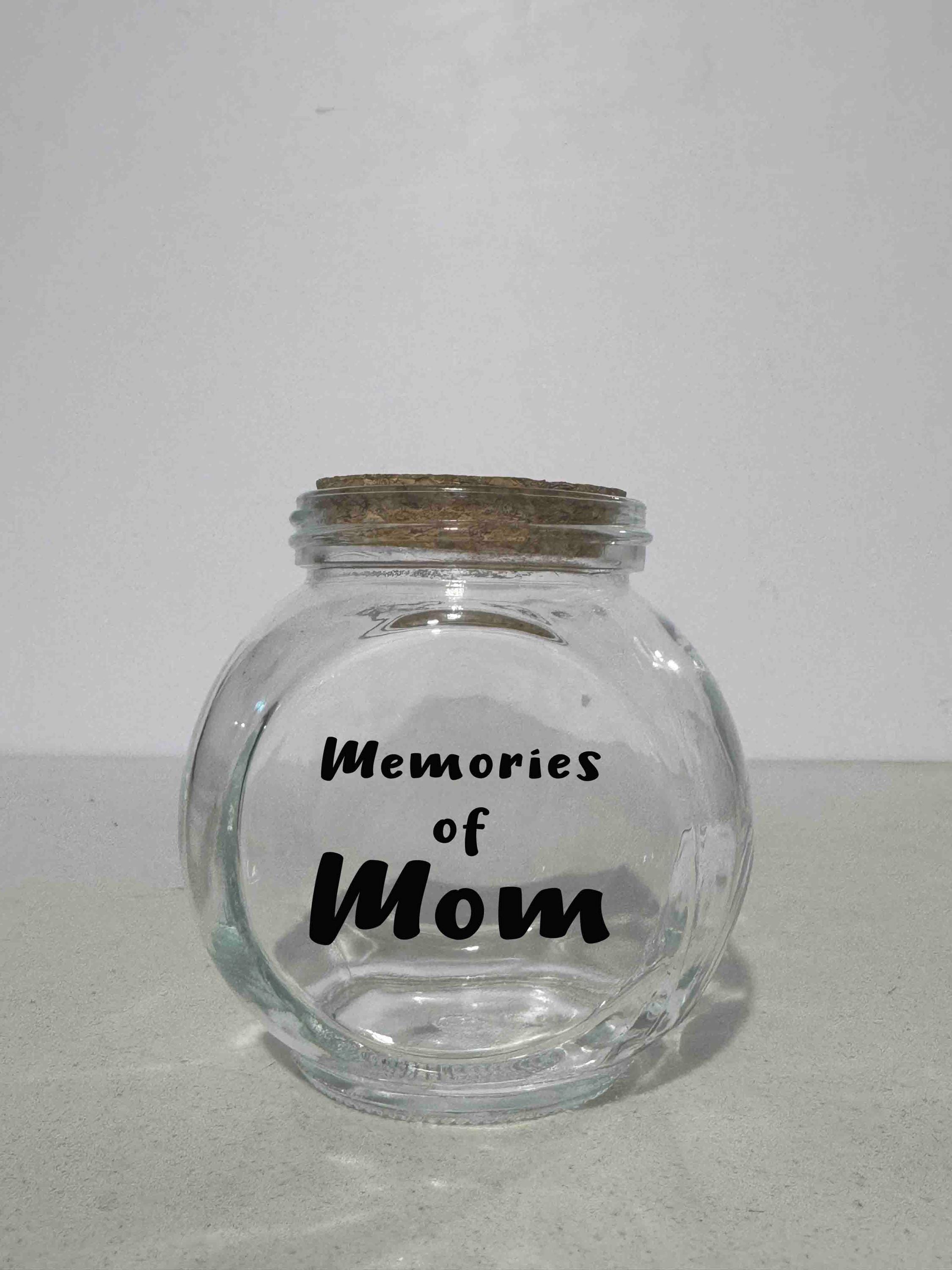 Personalized Memorial Glass Jar, Custom Memory Storage Jar