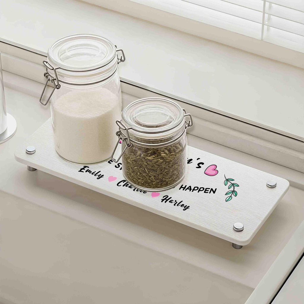 Personalized Quick Dry Diatomite Tray Organizer, Kitchen Countertop Sink Caddy, Gift for Grandma, Nana, Grammy, Grandpa or any title