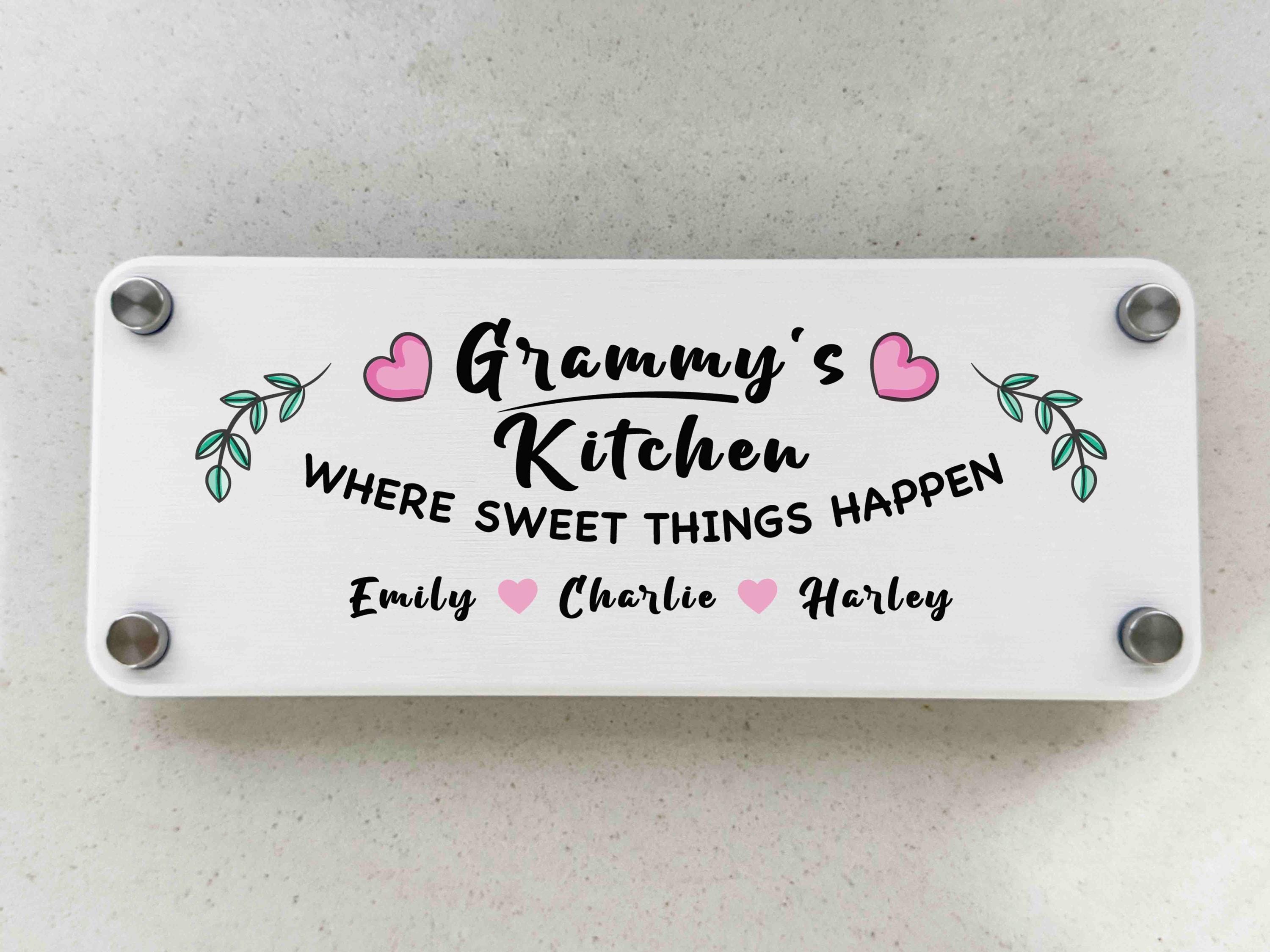 Personalized Quick Dry Diatomite Tray Organizer, Kitchen Countertop Sink Caddy, Gift for Grandma, Nana, Grammy, Grandpa or any title