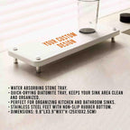 Personalized Quick Dry Diatomite Tray Organizer Engraved or Printed with your custom words/logo, Kitchen Countertop Sink Caddy, Gift