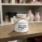 Personalized Garden Ceramic Flower Pot - Engraved with your custom words/logo, Hanging Planter, Small Succulent Pot, Milk Jug Vase