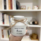Personalized Engraved Garden Ceramic Flower Pot, Hanging Planter, Gift for New Couple, Small Succulent Pot, Milk Jug Vase