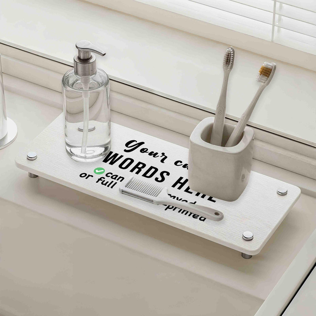Personalized Quick Dry Diatomite Tray Organizer Engraved or Printed with your custom words/logo, Kitchen Countertop Sink Caddy, Gift