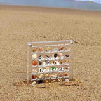 Personalized Acrylic Storage Organizer Case, Seashell Holder Display Collection Box, Mini Container for Seaglass Crystals Diamond Beads