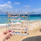 Personalized Acrylic Storage Organizer Case, Seashell Holder Display Collection Box, Mini Container for Seaglass Crystals Diamond Beads