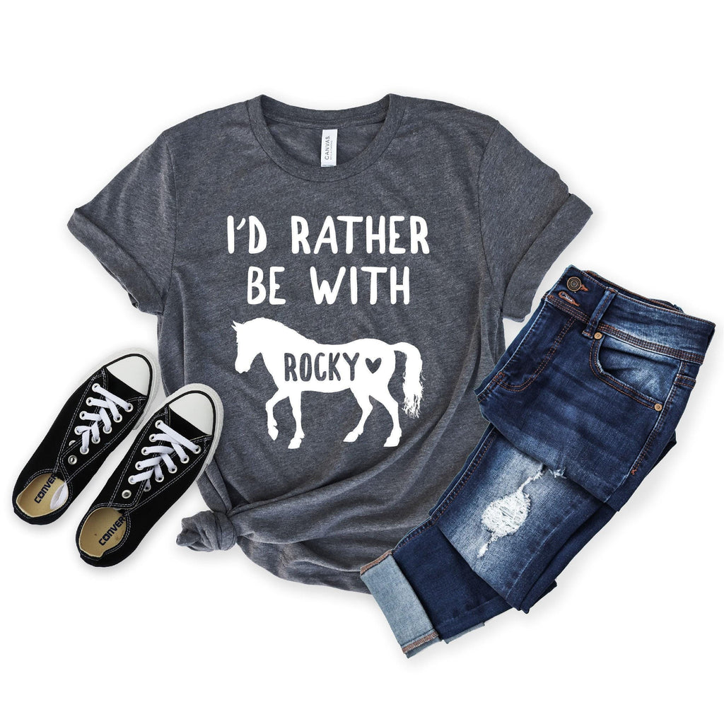Personalized Horse Shirt - Custom Equestrian Shirt - Horse Lover Gift - Horse Riding Shirt - Horse Racing Shirt [Unisex Tee]