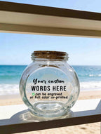 Personalized Glass Jar, Engraved or Printed with your custom words/logo, Custom Decorative Items Holder, Keepsake Storage, Home Decor