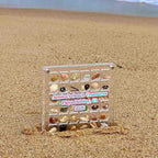 Personalized Acrylic Storage Organizer Case, Seashell Holder Display Collection Box, Mini Container for Seaglass Crystals Diamond Beads