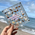 Personalized Acrylic Storage Organizer Case, Seashell Holder Display Collection Box, Mini Container for Seaglass Crystals Diamond Beads