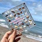 Personalized Acrylic Storage Organizer Case, Seashell Holder Display Collection Box, Mini Container for Seaglass Crystals Diamond Beads