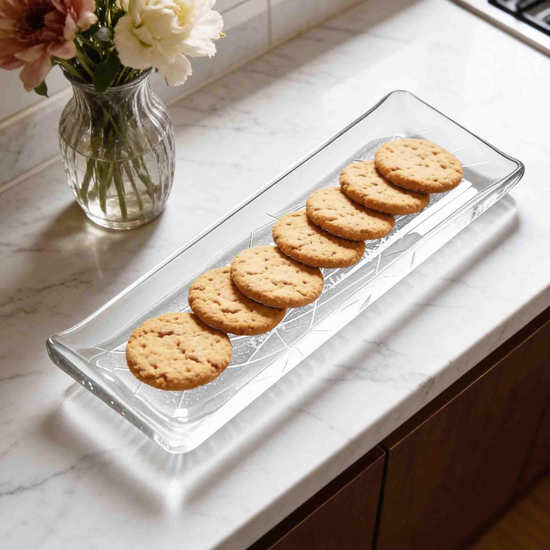 Personalized Crystal Glass Serving Tray, Japanese Style Sushi Plate, Grandma Cookie Plate, Gift for Grammy, Nana, Gigi