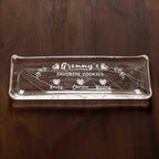 Personalized Crystal Glass Serving Tray, Japanese Style Sushi Plate, Grandma Cookie Plate, Gift for Grammy, Nana, Gigi