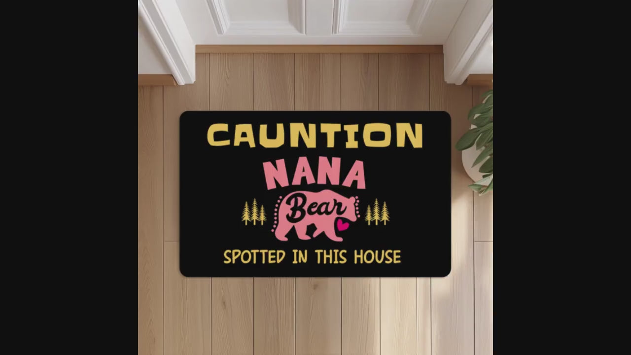 Personalized 18x30'' Funny Nana Papa Doormat, Custom Cute Grandma Grandpa Doormat, Welcome Door mat, Housewarming Home Grandparents Gift